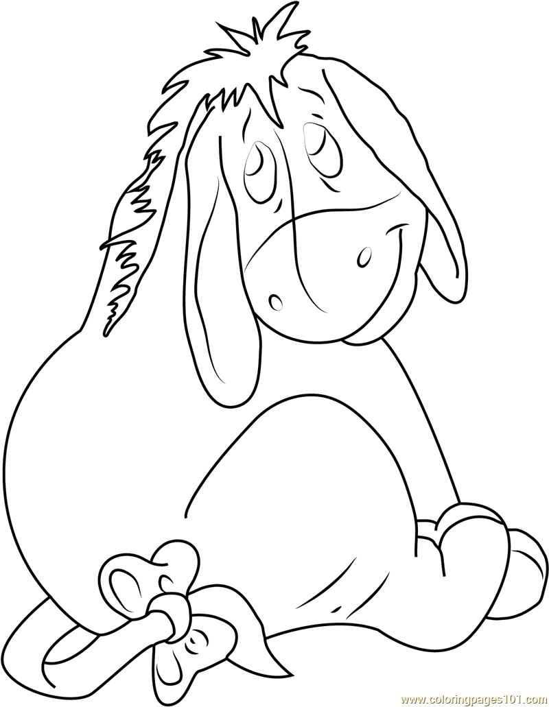 eeyore looking back coloring page png jpg