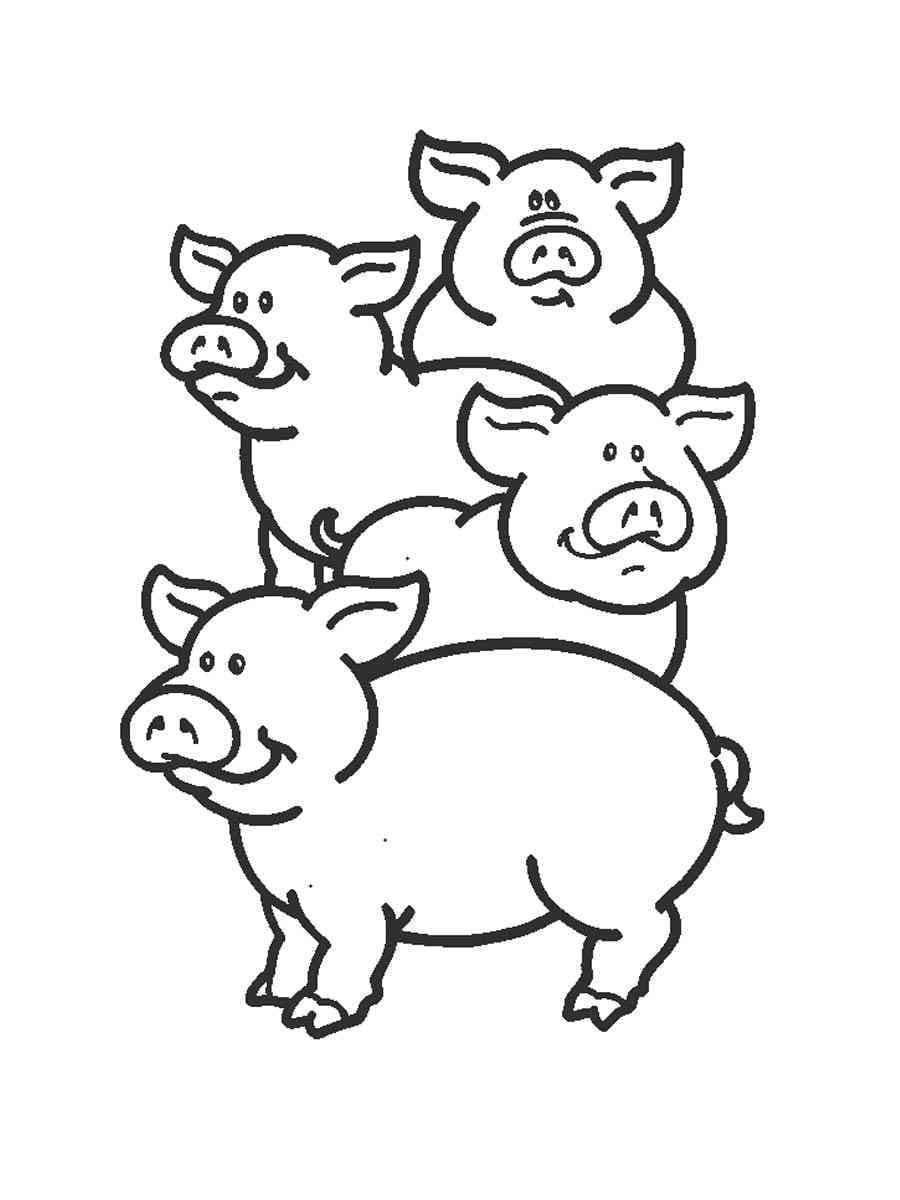 35+ Realistic Christmas Pig Coloring Pages Free Printable