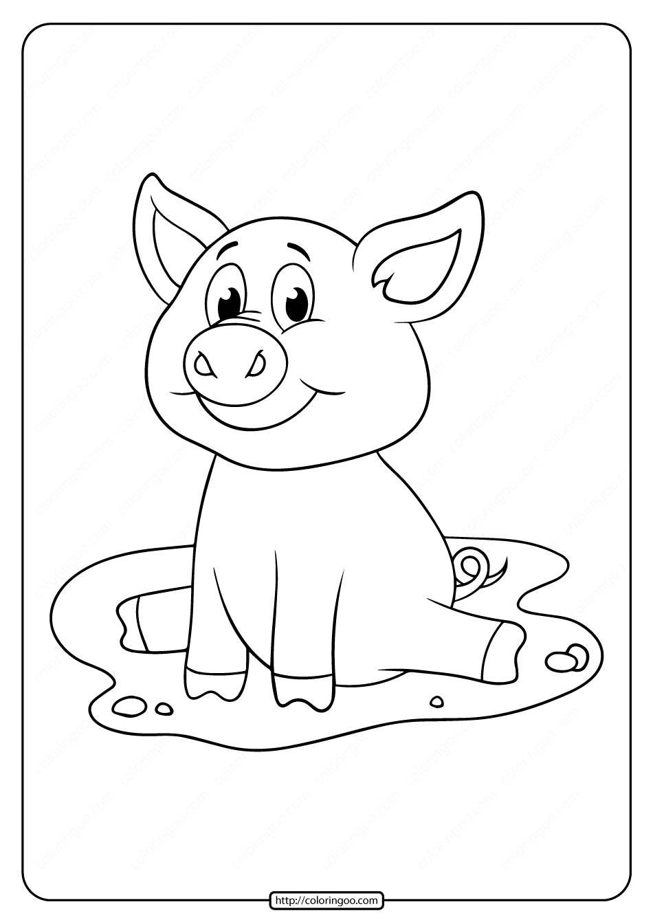 free printable sitting pig coloring pages png jpg