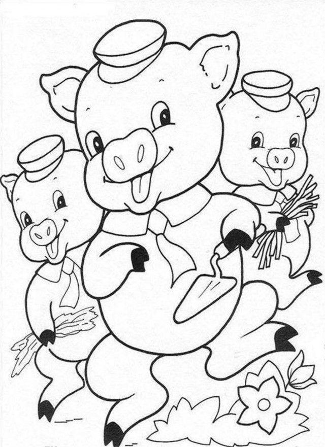 47+ Inspiring Easy Pig Coloring Pages Free Printable