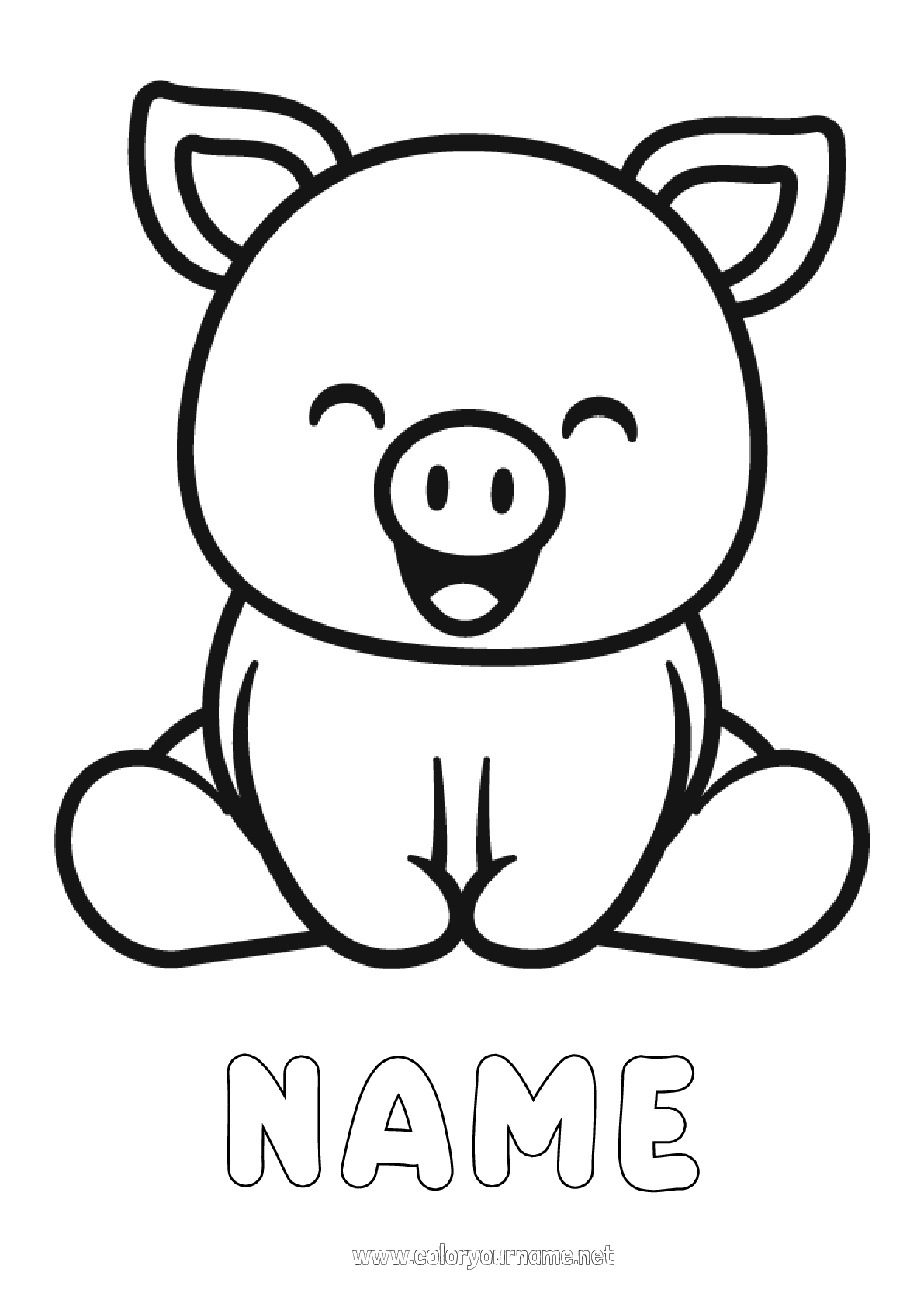 39+ Interactive Easy Pig Coloring Pages Ideas