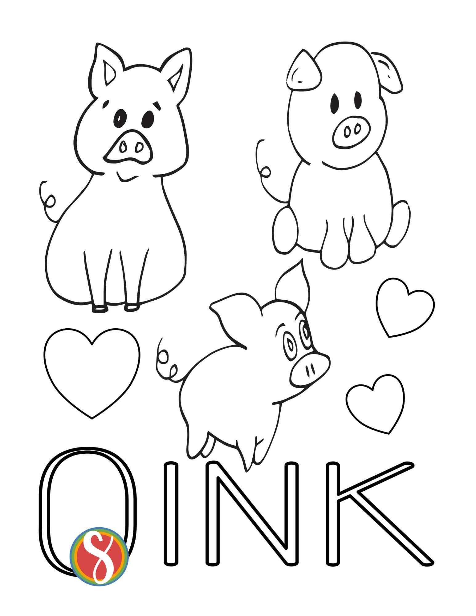 43+ Simple Easy Pig Coloring Pages Realistic