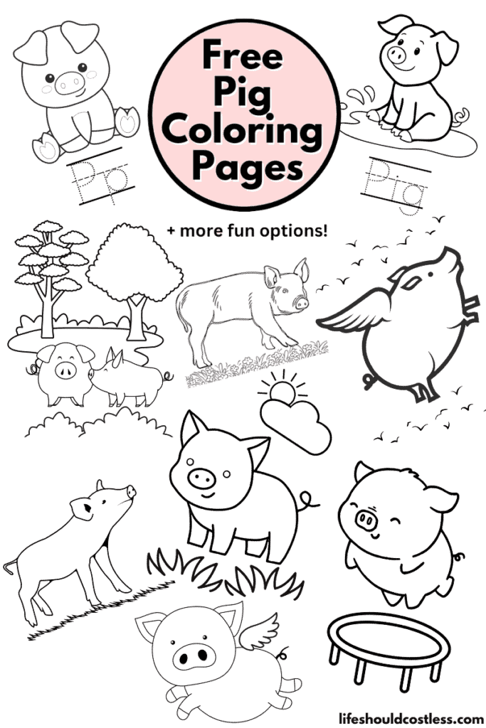 48+ Realistic Christmas Pig Coloring Pages Aesthetic