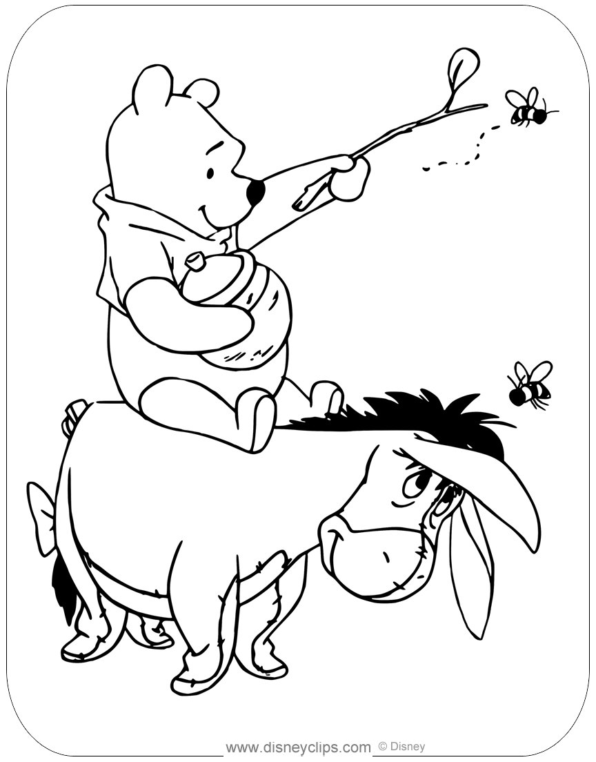 pooh eeyore coloring png jpg