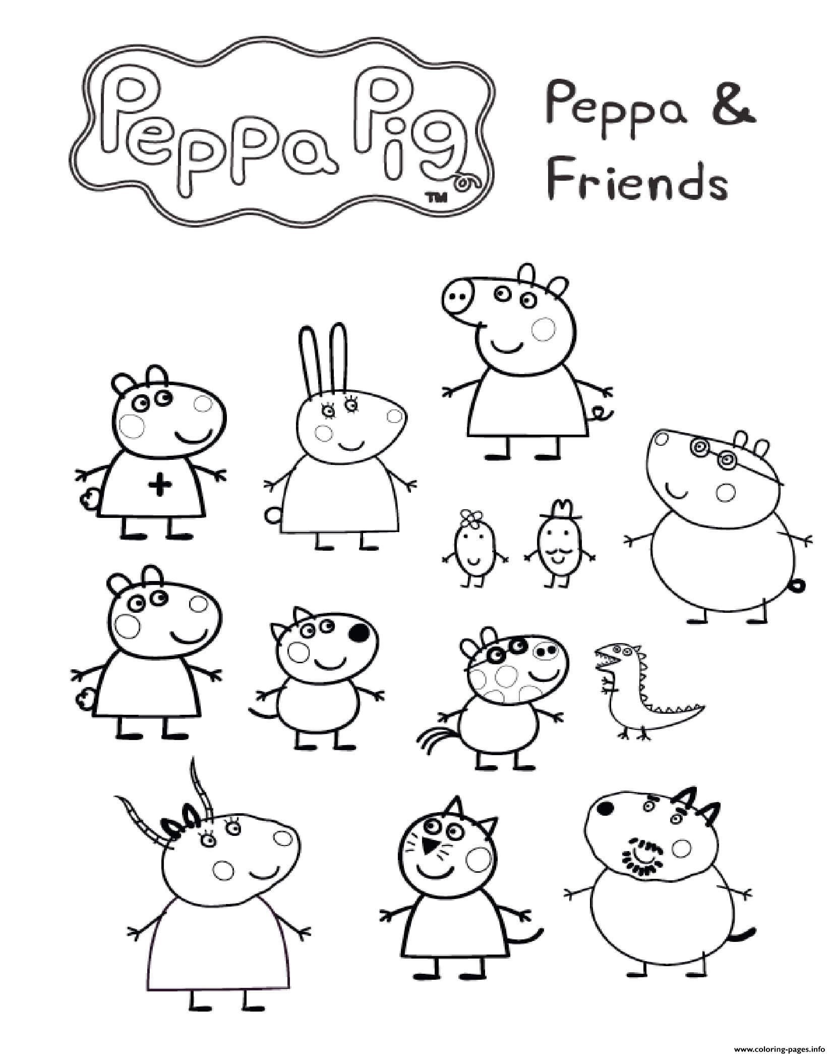 45+ Best of Pig Family Coloring Pages Free Printable