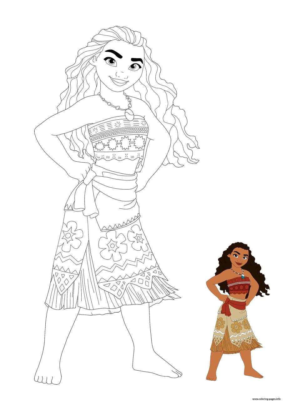 10 Magical Moana Cartoon Coloring Pages for Kids