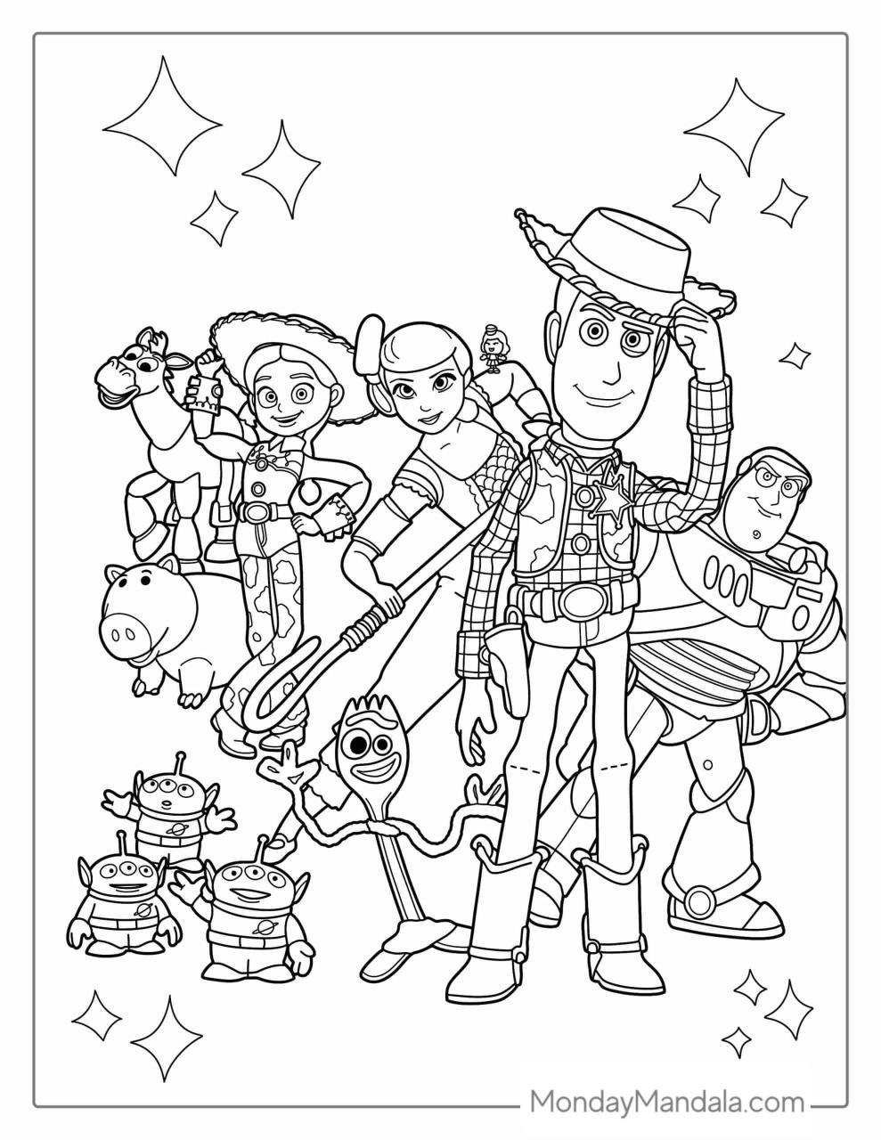 10 Fun Cartoon Coloring Pages Toy Story to Print