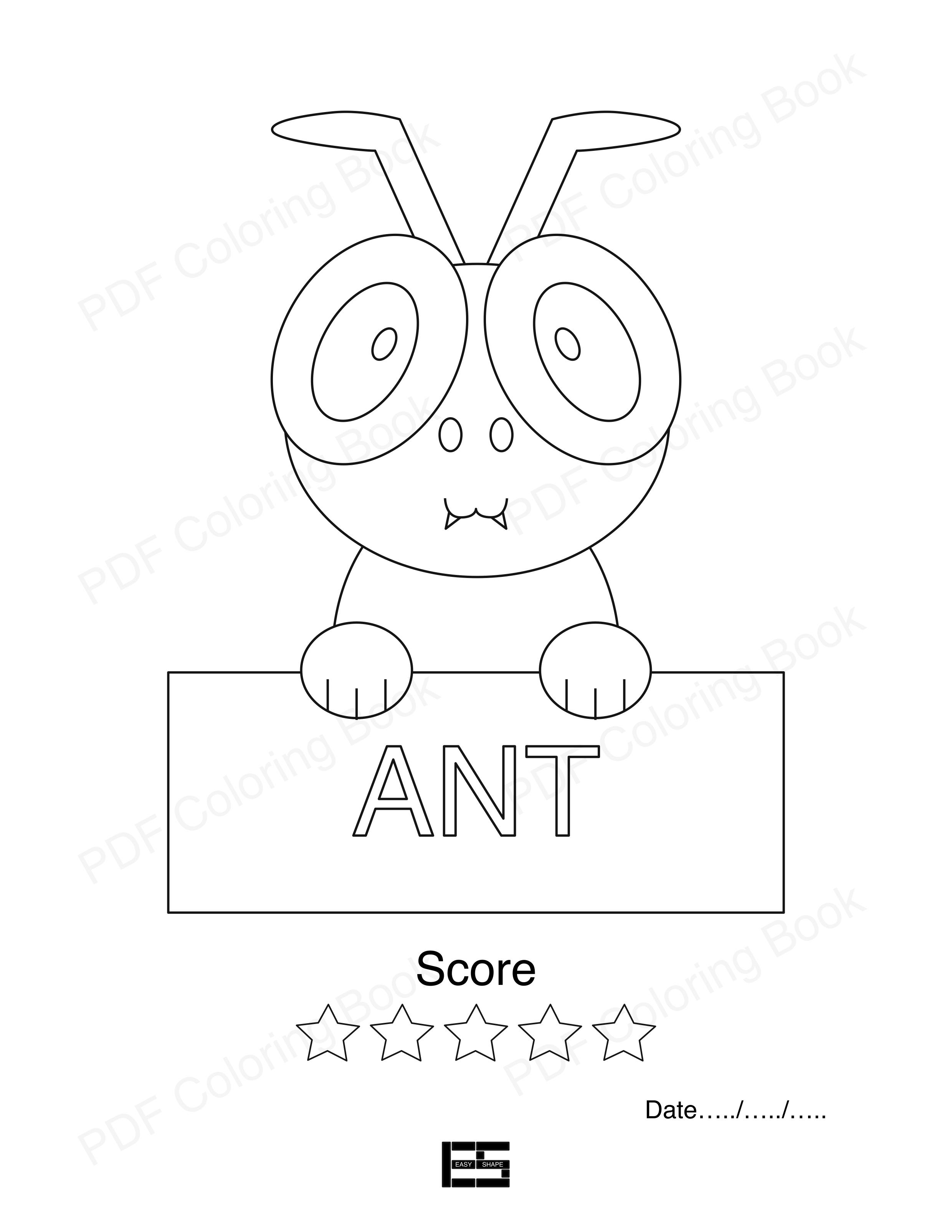 48+ Download Cute Ant Coloring Pages Line Art