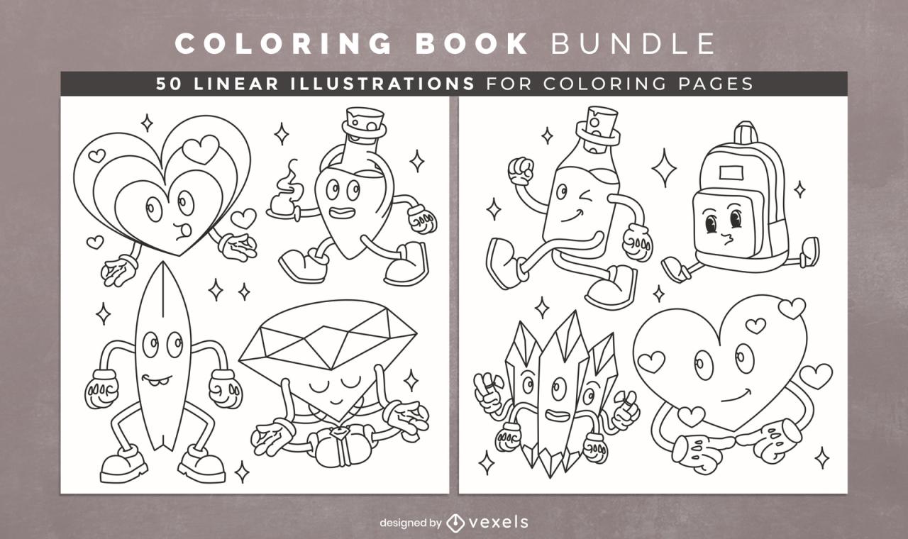 10 Fun Retro Cartoon Coloring Pages to Download