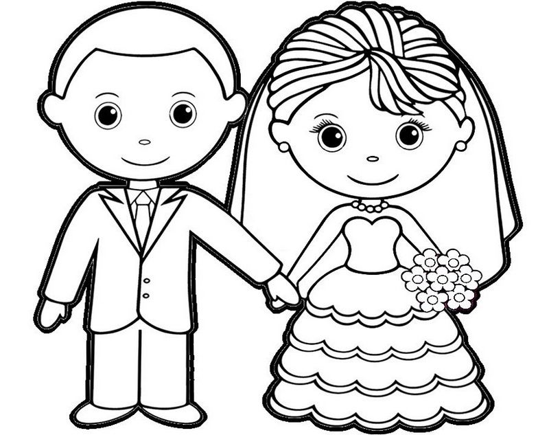 10 Charming Cartoon Wedding Coloring Pages for Creative Fun