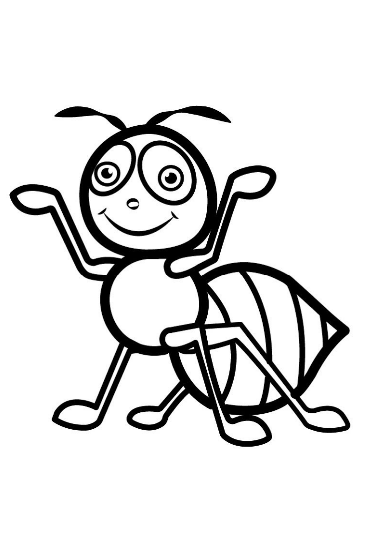 47+ Best of Cute Ant Coloring Pages Free Printable