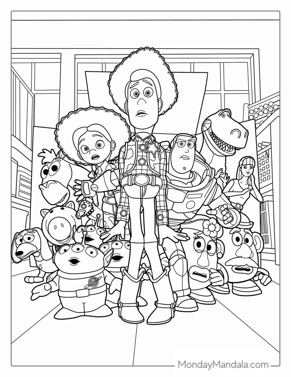 10 Fun Cartoon Coloring Pages Toy Story to Print