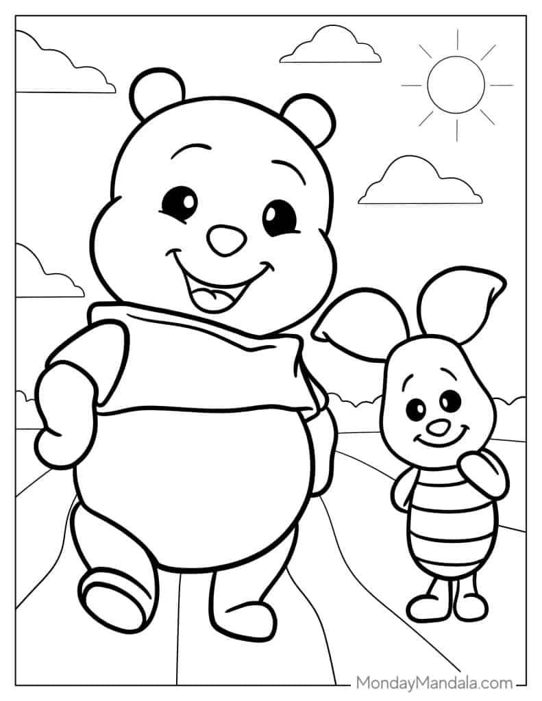 40+ Free Piglet Coloring Pages for Kids