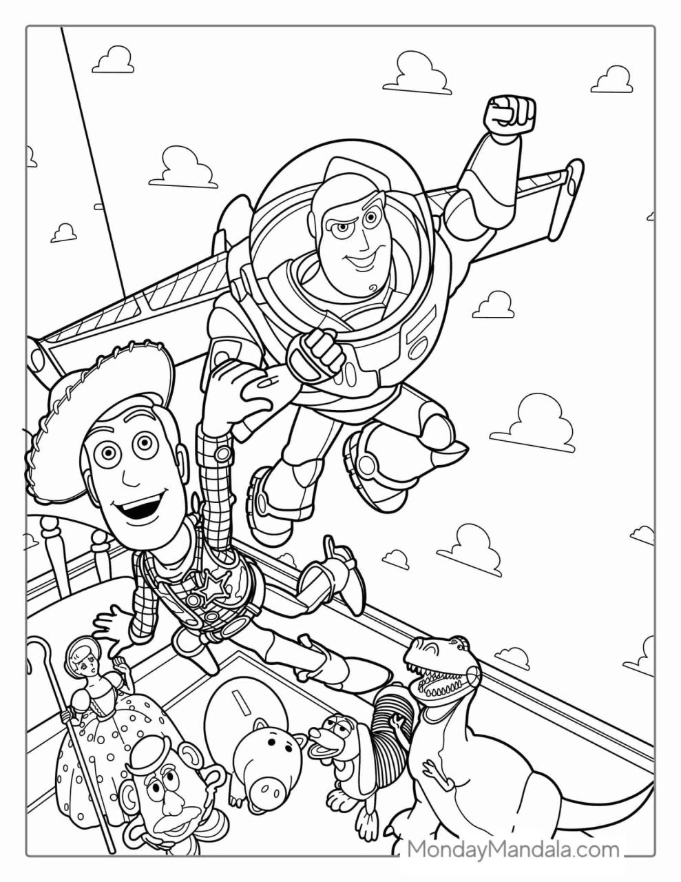 10 Fun Cartoon Coloring Pages Toy Story to Print