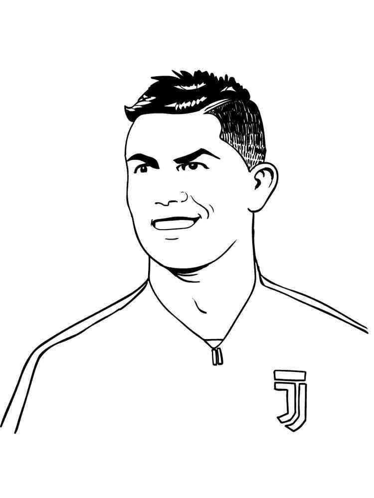 37+ Top Coloring Pages for Kids Ronaldo for Adult