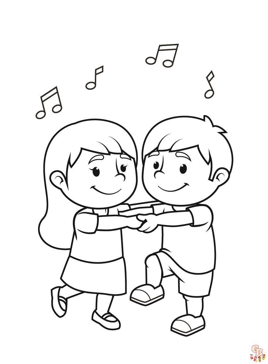 35+ Printable Cute Dance Coloring Pages for Adult