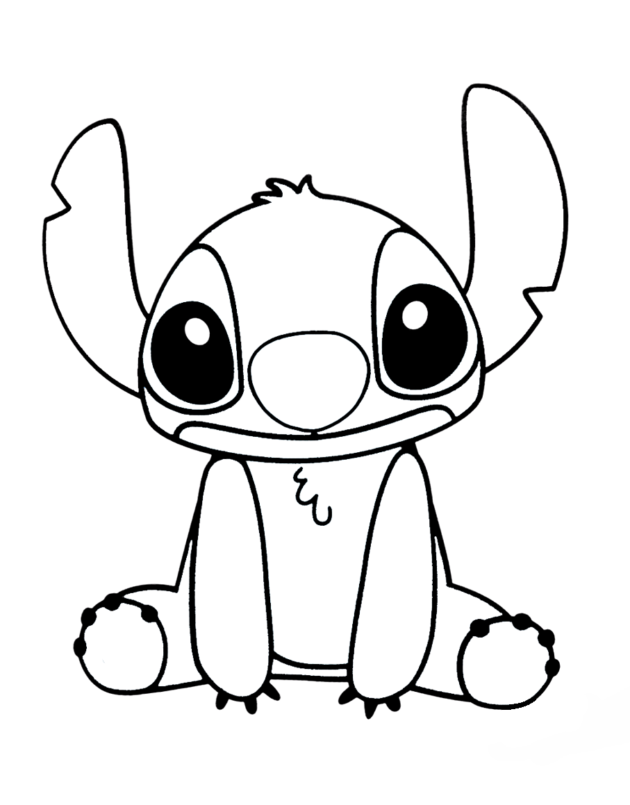 48+ Download Stitch Cartoon Coloring Pages Colored