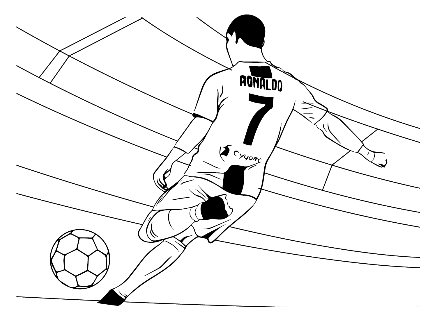 45+ Best of Coloring Pages for Kids Ronaldo Line Art