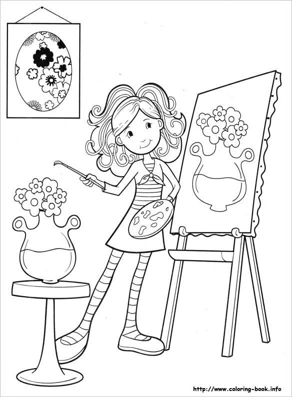 30+ Free Girls Cartoon Art Coloring Pages PDF Printable