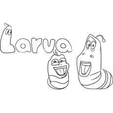 10 Hilarious Larva Cartoon Coloring Pages That Will Make You Chuckle