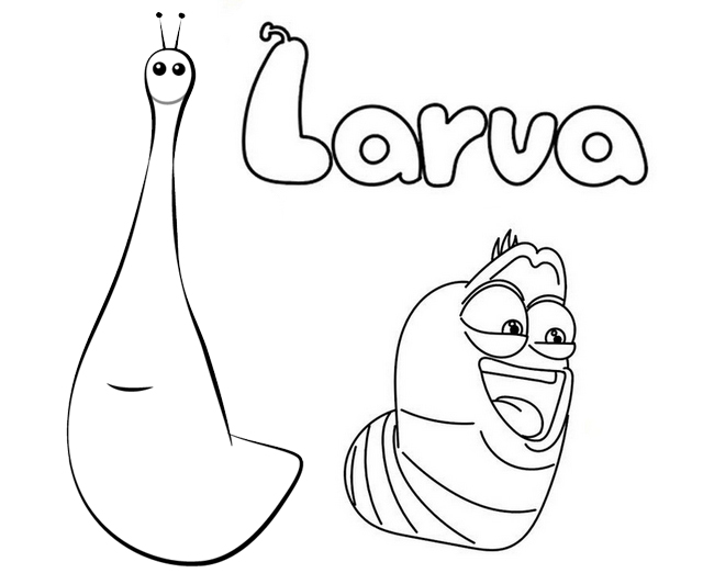 10 Hilarious Larva Cartoon Coloring Pages That Will Make You Chuckle