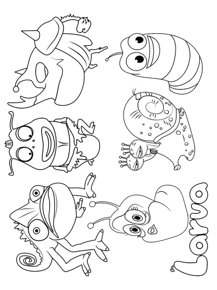 10 Hilarious Larva Cartoon Coloring Pages That Will Make You Chuckle