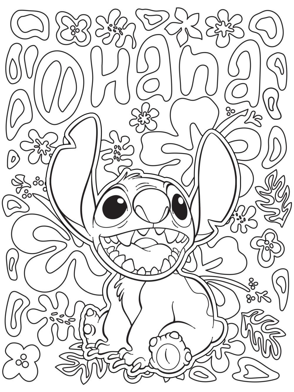 46+ Free Stitch Face Coloring Pages Sheets Printables