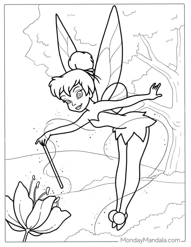 10 Magical Tinkerbell Coloring Pages for Fairy Fans