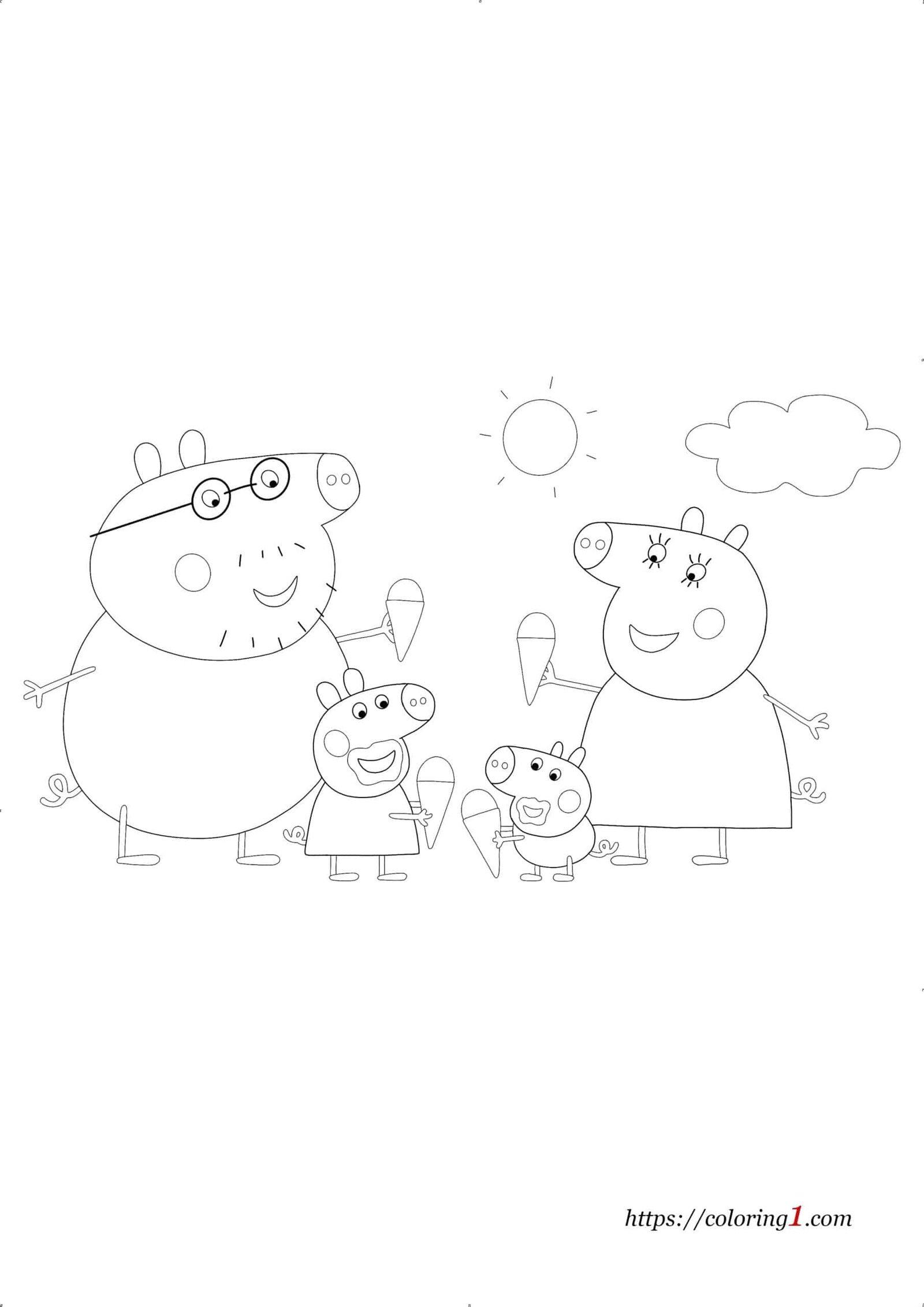 46+ Best of Pig Family Coloring Pages for Kids