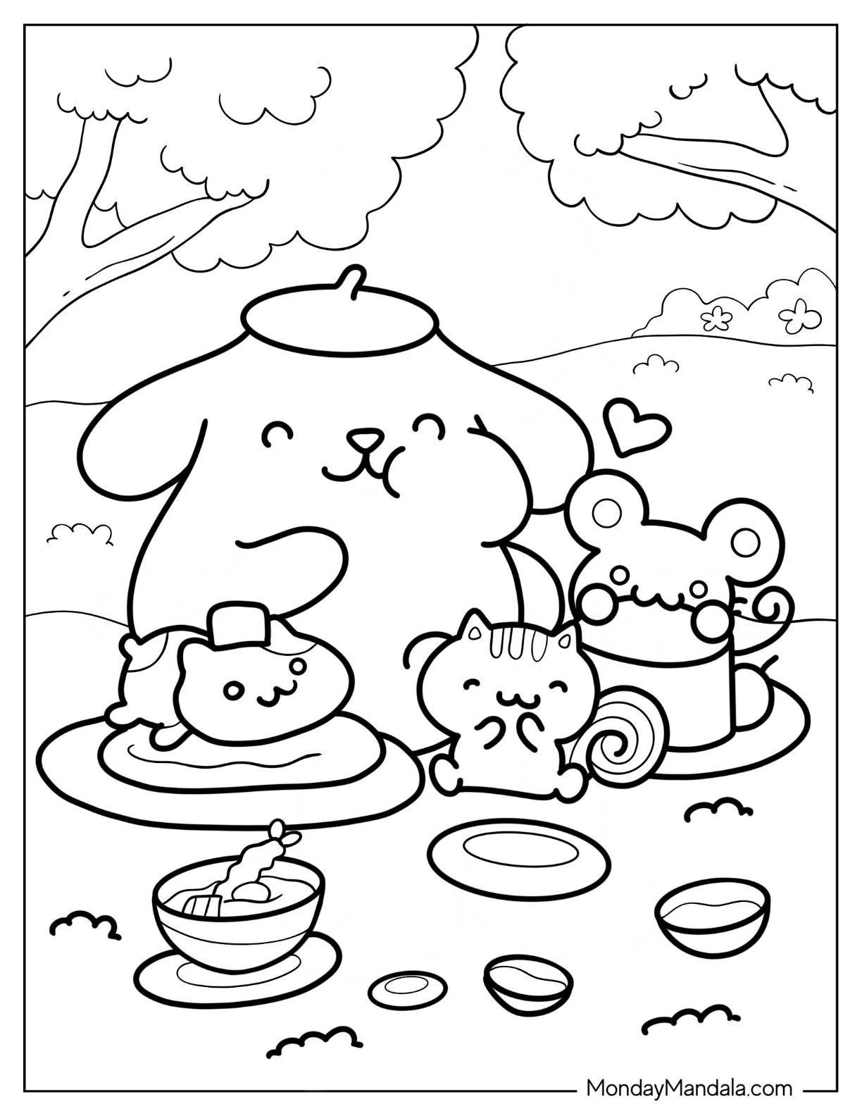 50+ Top Oil Pastel Coloring Pages Pompompurin for Adult