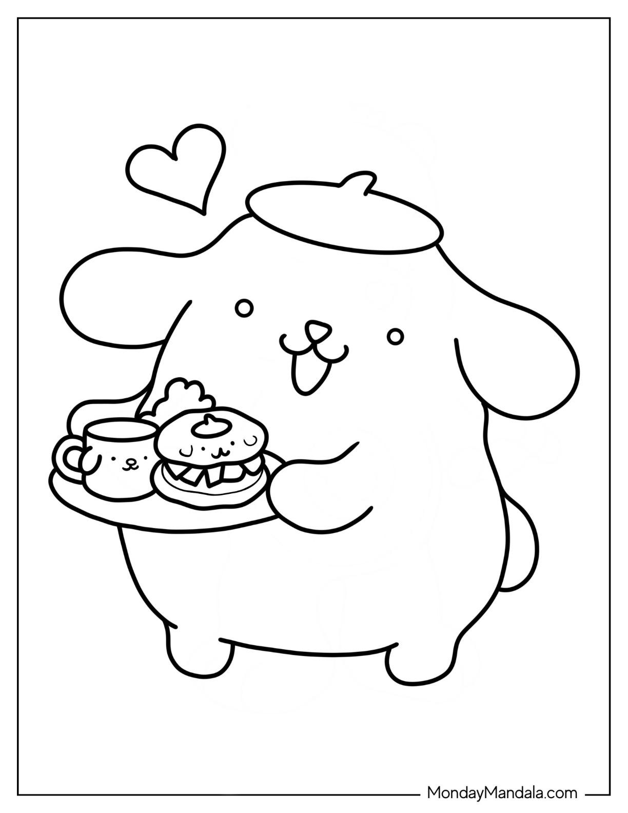 46+ Top Oil Pastel Coloring Pages Pompompurin Line Art