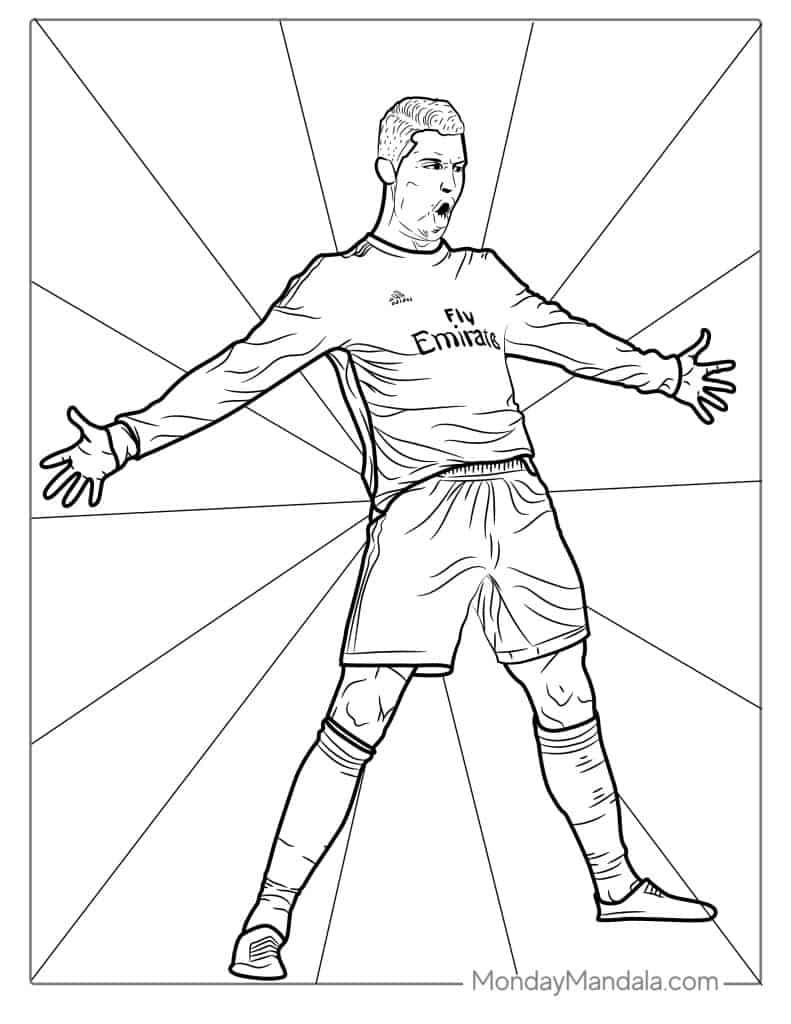 31+ Top Coloring Pages for Kids Ronaldo Free Printable