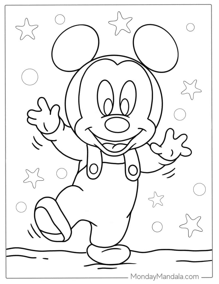 10 Adorable Mickey Mouse Coloring Pages for Disney Enthusiasts