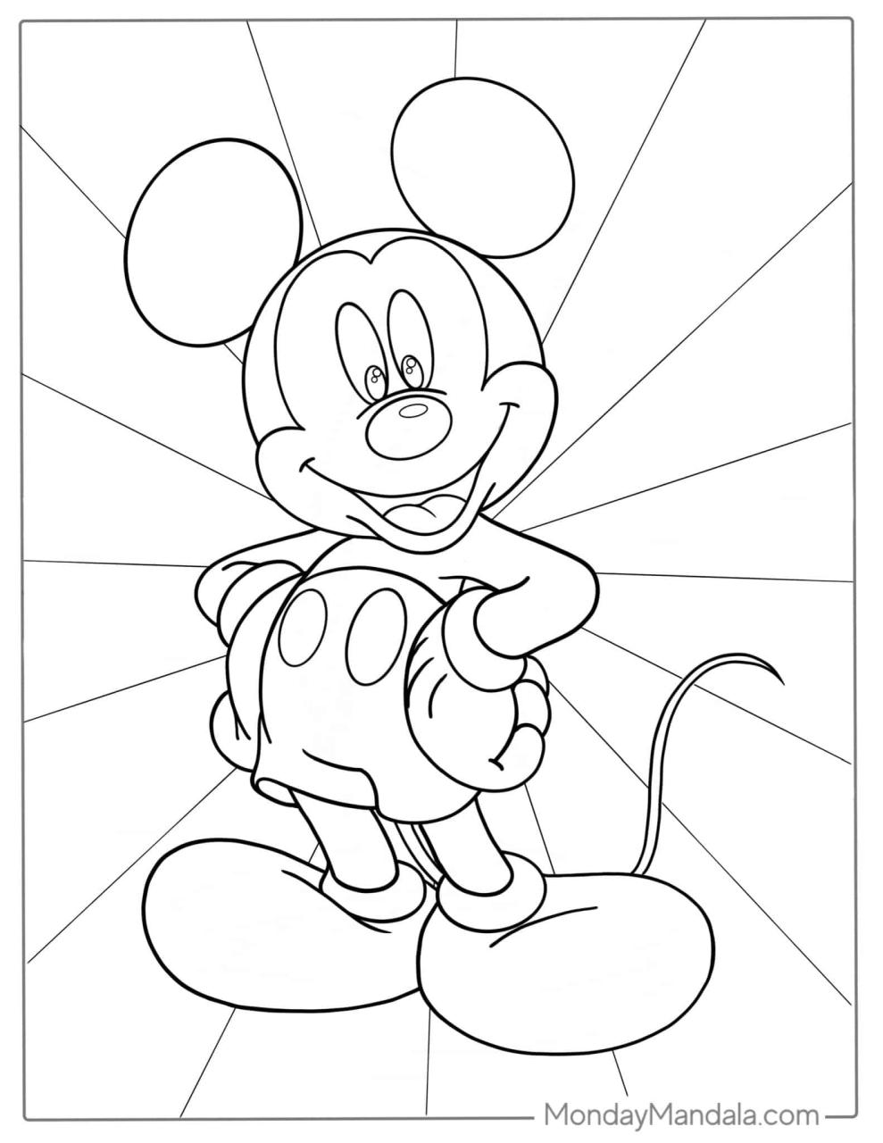 10 Adorable Mickey Mouse Coloring Pages for Disney Enthusiasts