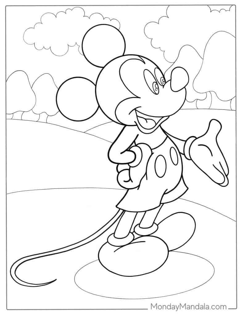 10 Adorable Mickey Mouse Coloring Pages for Disney Enthusiasts