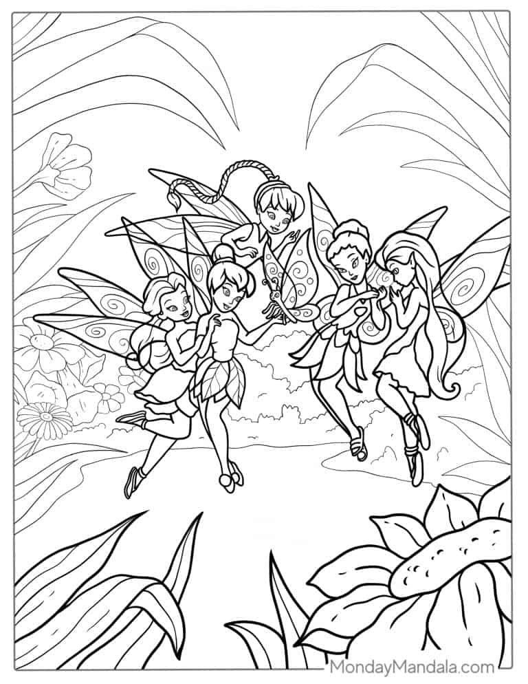 10 Magical Tinkerbell Coloring Pages for Fairy Fans