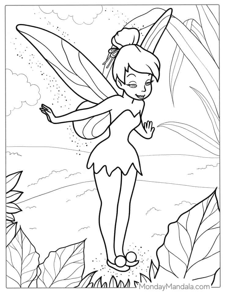 10 Magical Tinkerbell Coloring Pages for Fairy Fans