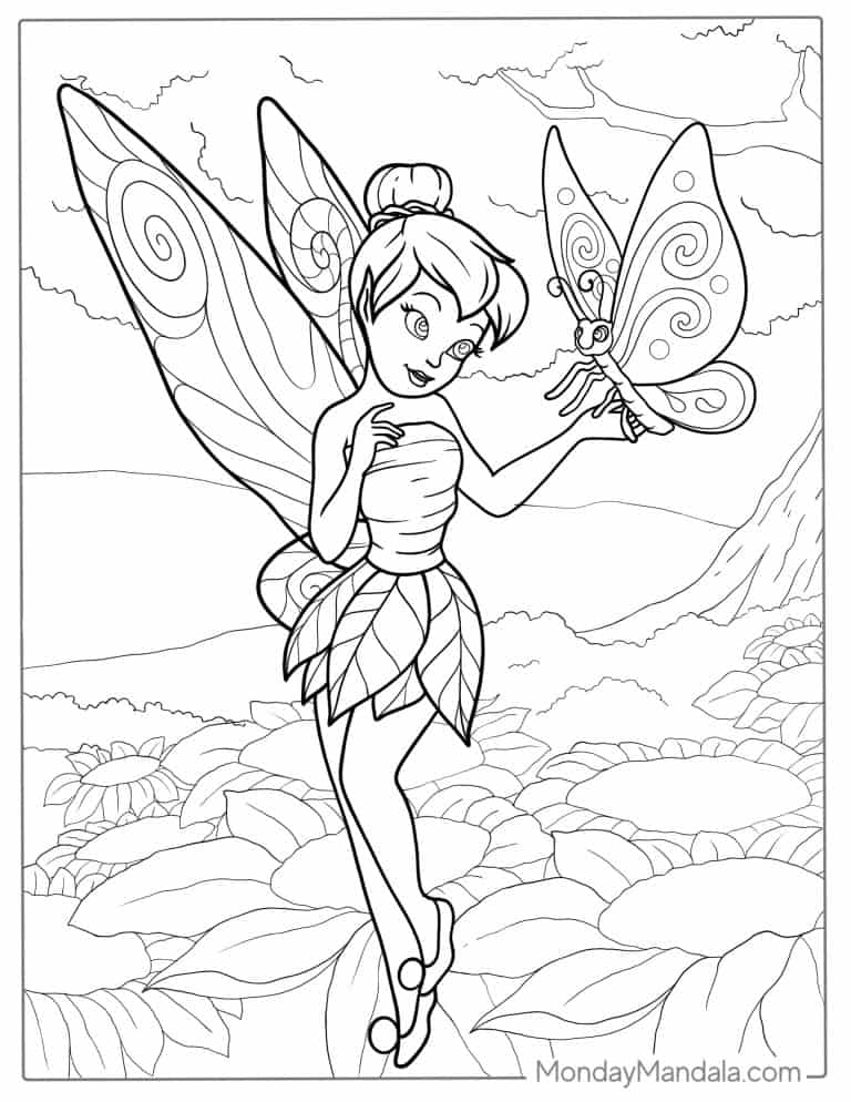 10 Magical Tinkerbell Coloring Pages for Fairy Fans