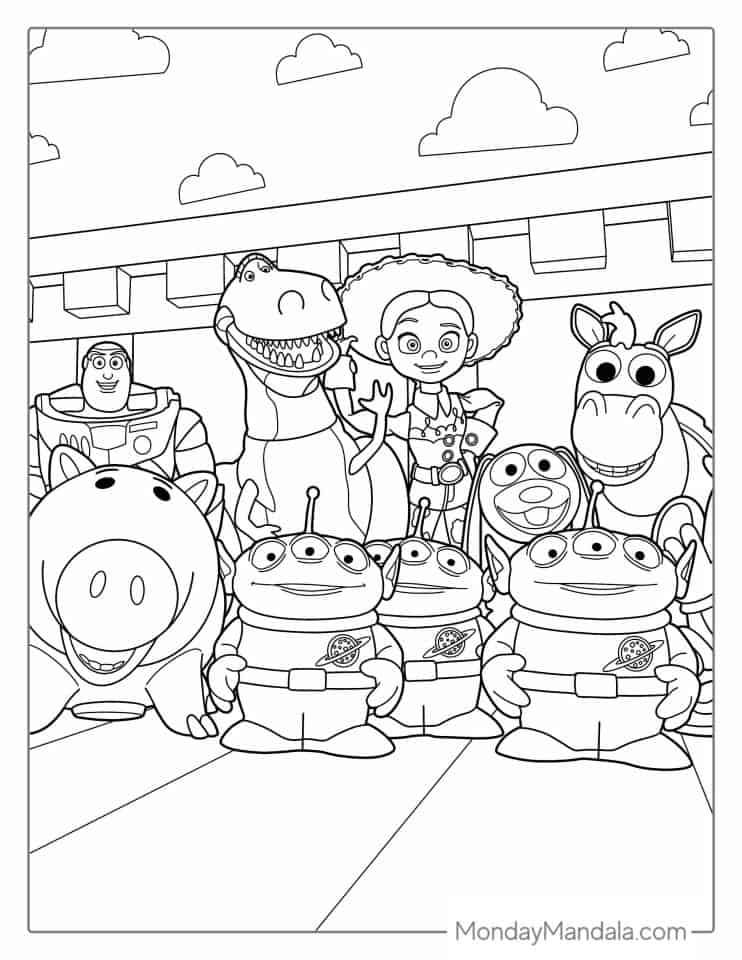 10 Fun Cartoon Coloring Pages Toy Story to Print