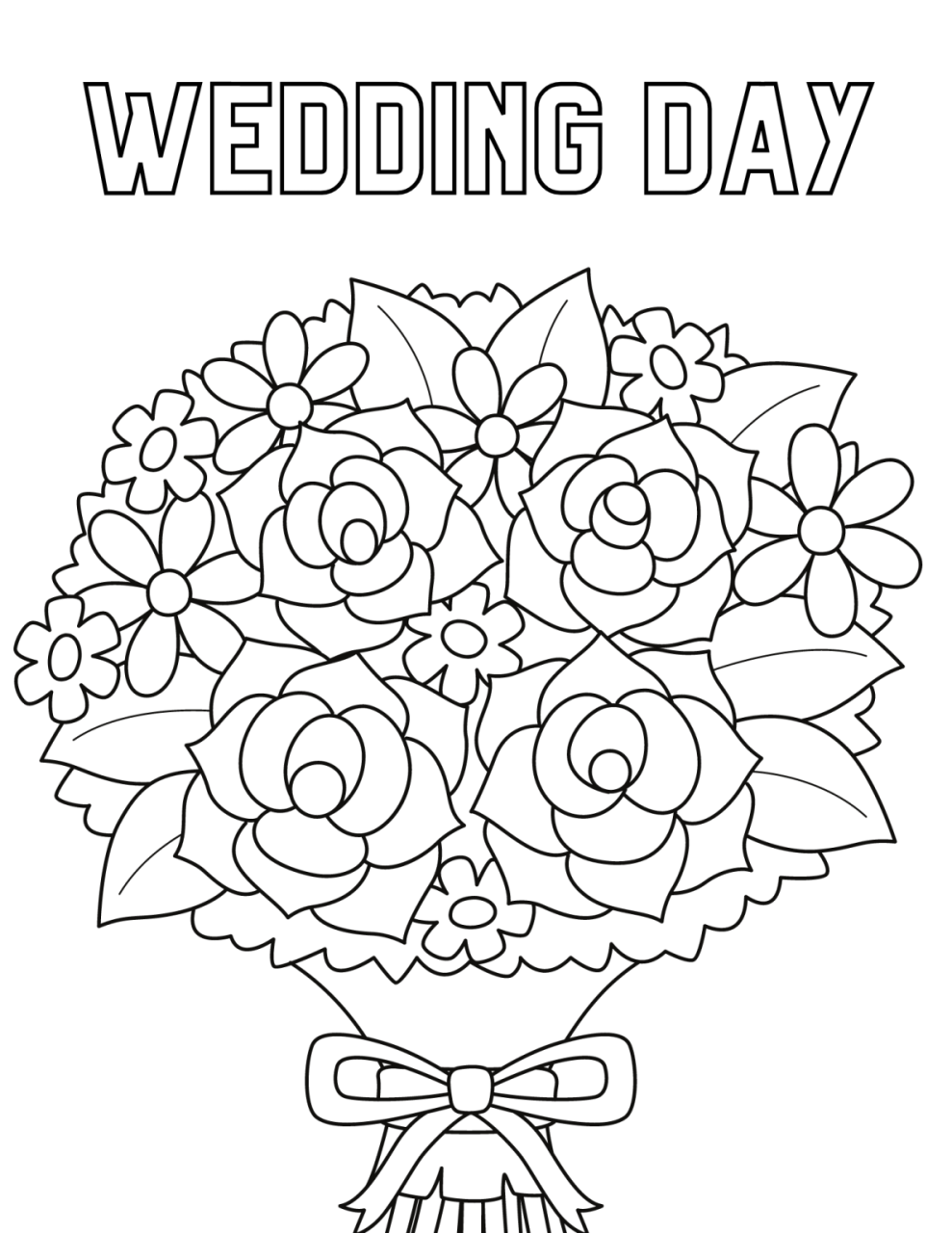 10 Charming Cartoon Wedding Coloring Pages for Creative Fun