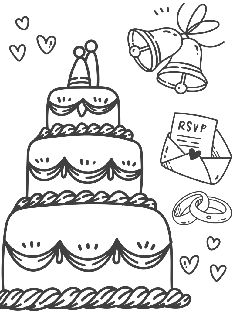 10 Charming Cartoon Wedding Coloring Pages for Creative Fun