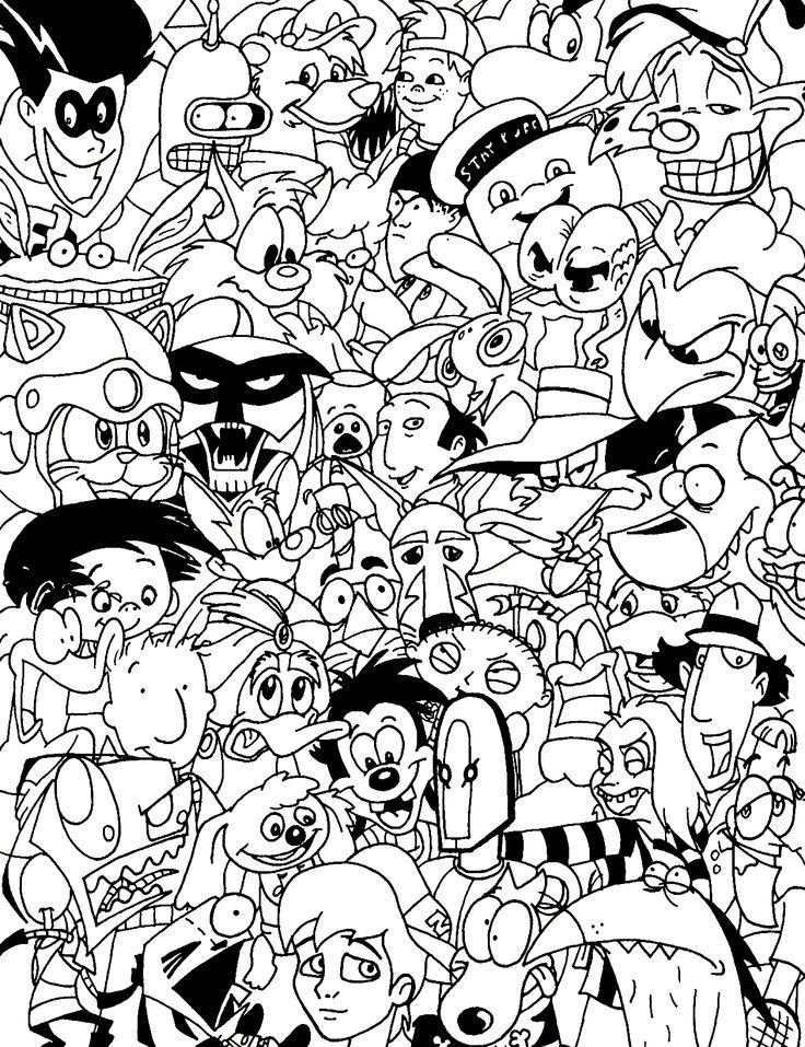 10 Fun Retro Cartoon Coloring Pages to Download