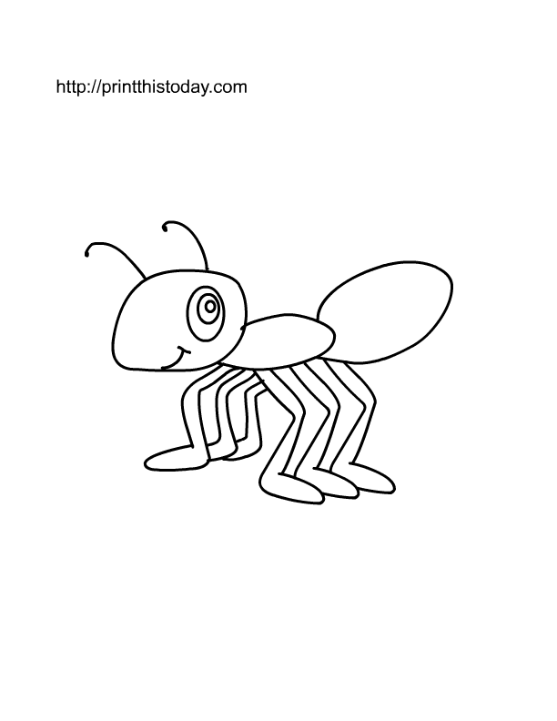 48+ Unique Cute Ant Coloring Pages Colored