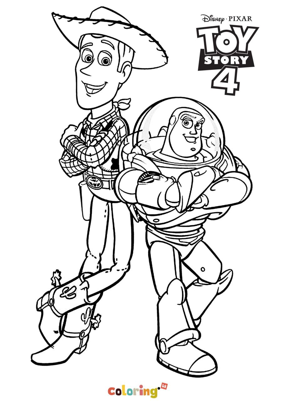 10 Fun Cartoon Coloring Pages Toy Story to Print