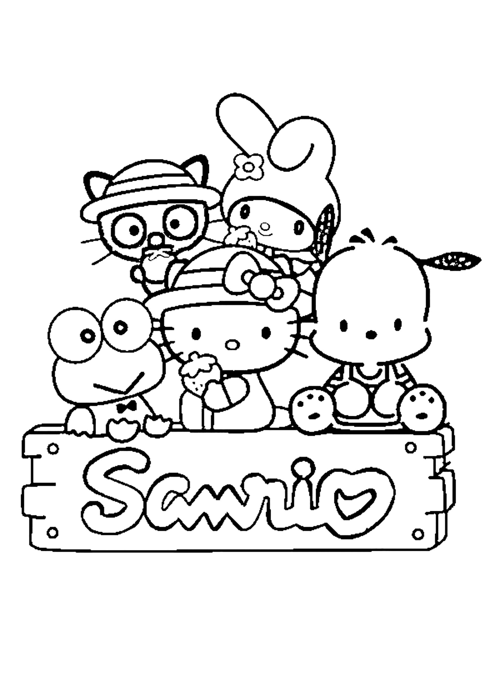 35+ Top Cartoon Coloring Pages Sanrio Free Printable