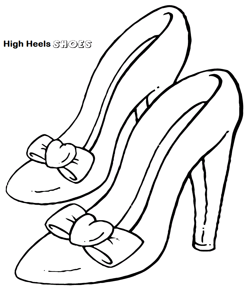 37+ Free High Heel Shoe Coloring Pages Free Printable