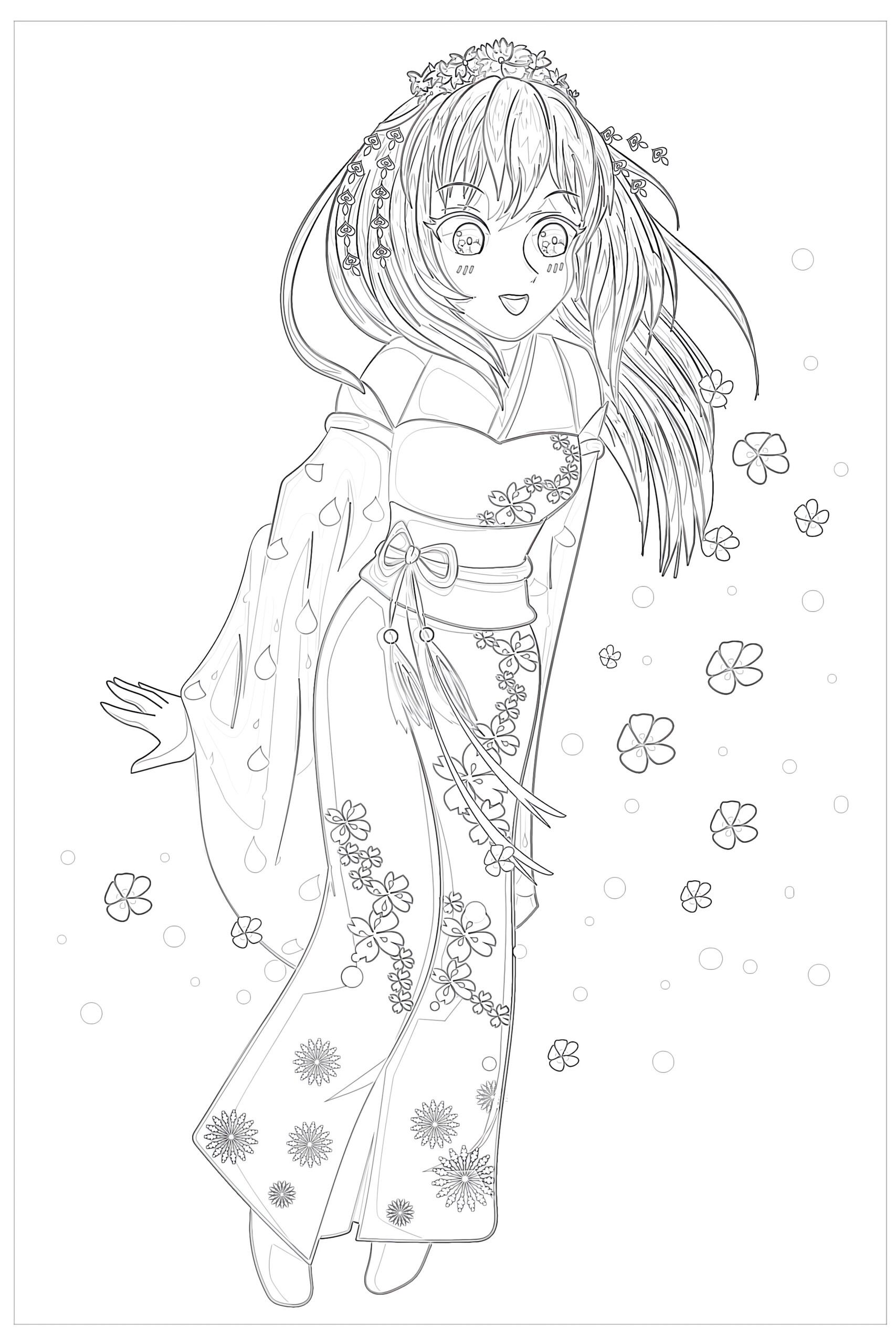 49+ Best of Cartoon Coloring Pages Anime PDF Printable