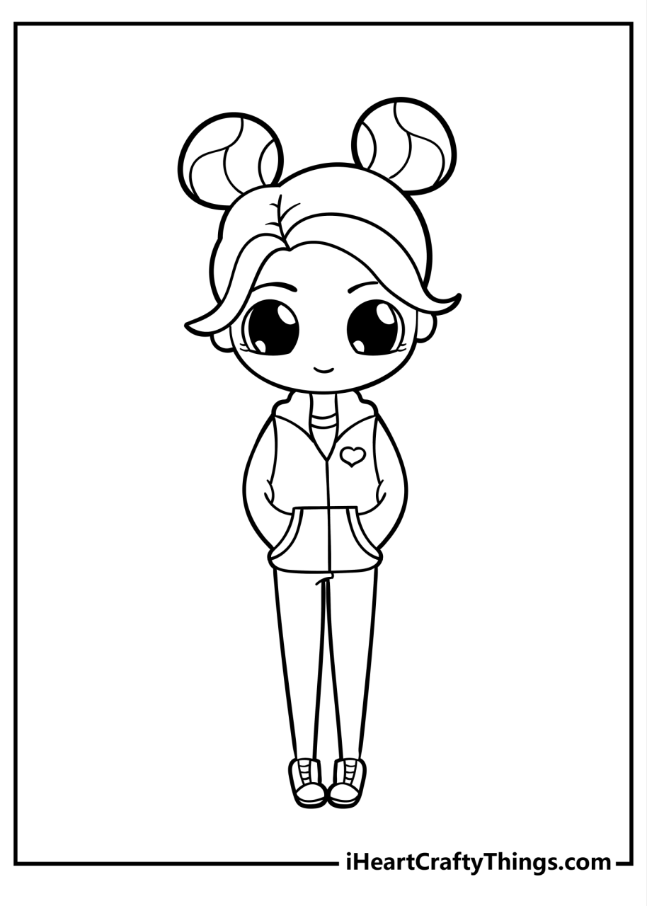 10 Adorable Cute Girl Cartoon Coloring Pages for Creative Fun