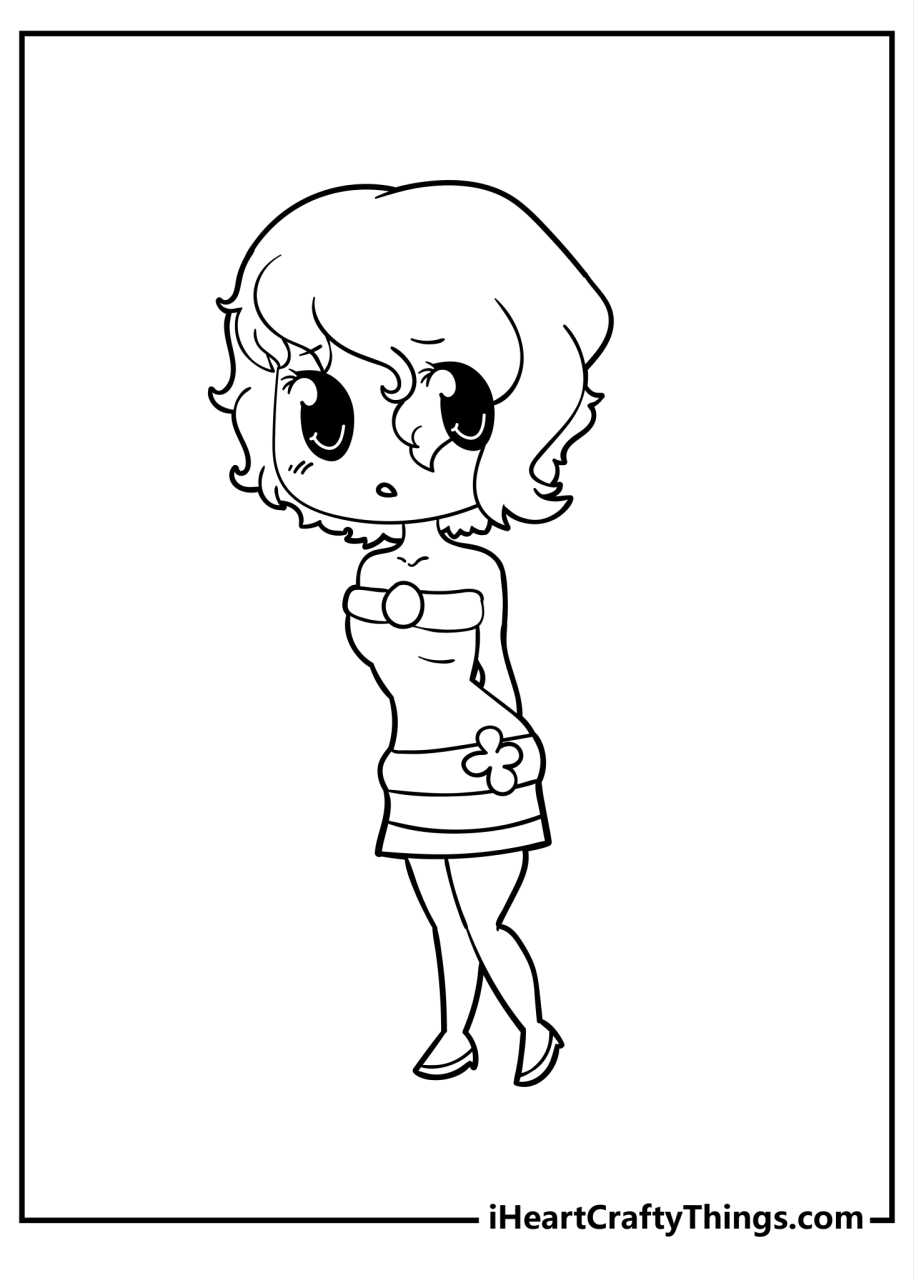 10 Adorable Cute Girl Cartoon Coloring Pages for Creative Fun