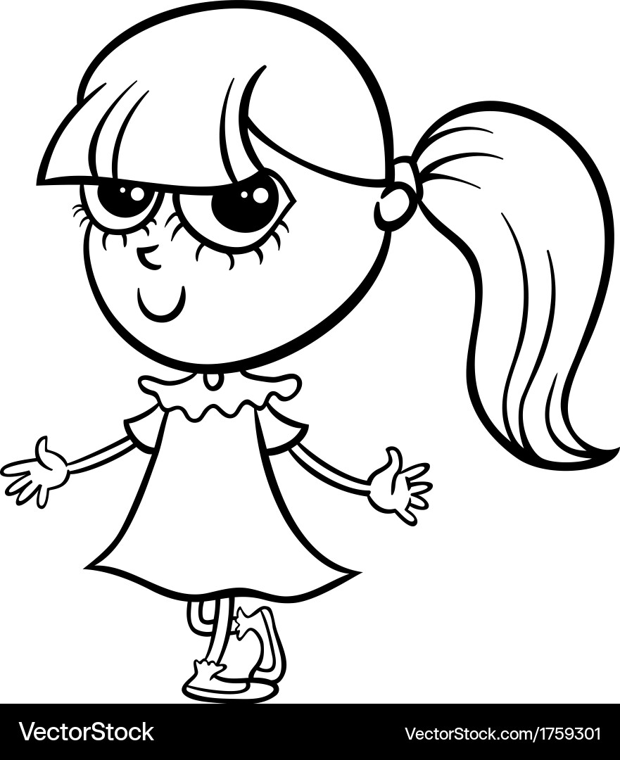 10 Adorable Cute Girl Cartoon Coloring Pages for Creative Fun